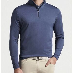 Peter Millar Navy Men's Quarter-Zip Pullover XL